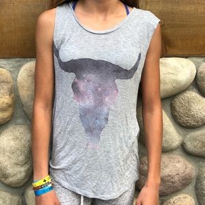 Gray Tank top twist back